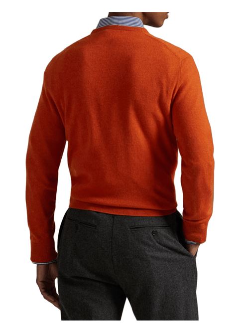 Maglia da uomo in lana, girocollo, colore arancione POLO RALPH LAUREN | 710974148009